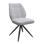 Ravello Fabric Swivel Dining Chair set of 4 Grey