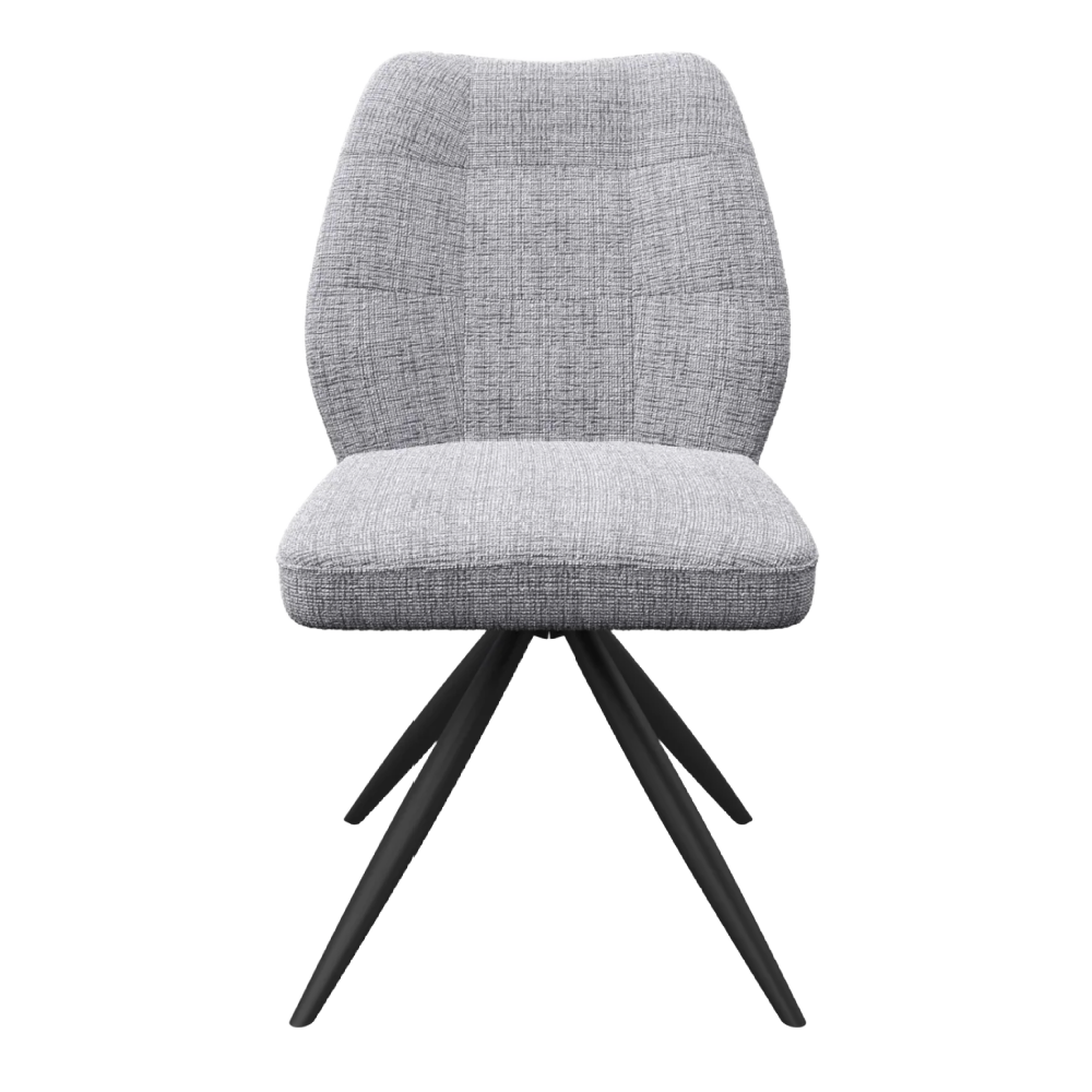 Ravello Fabric Swivel Dining Chair set of 4 Grey