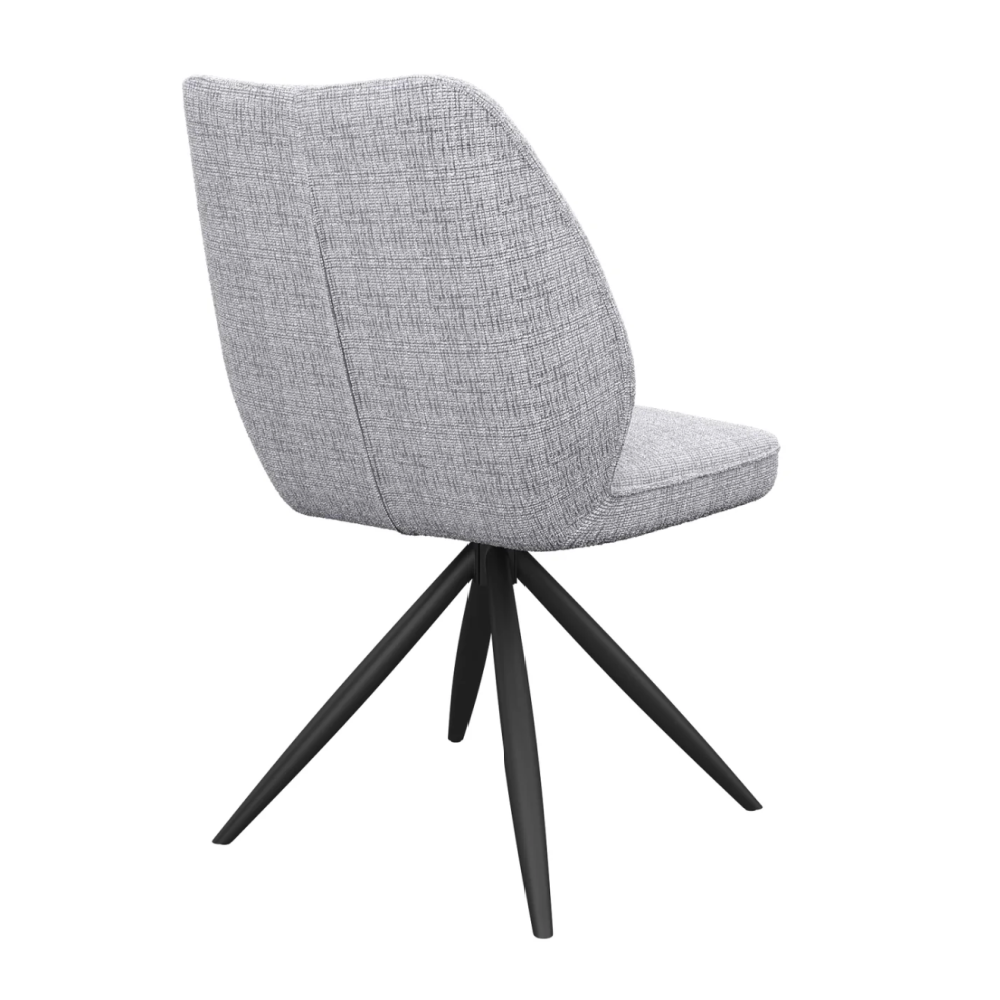 Ravello Fabric Swivel Dining Chair set of 4 Grey