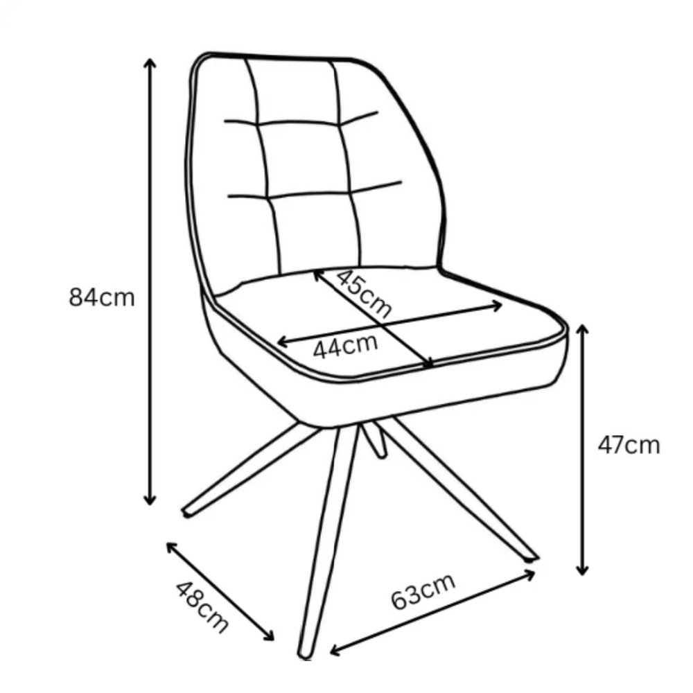 Ravello Fabric Swivel Dining Chair