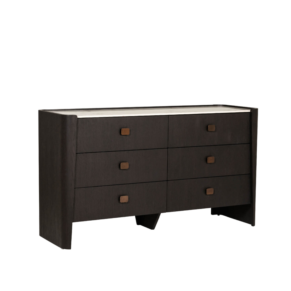 Rhodes 6 Drawer Chest of Drawers Ebony