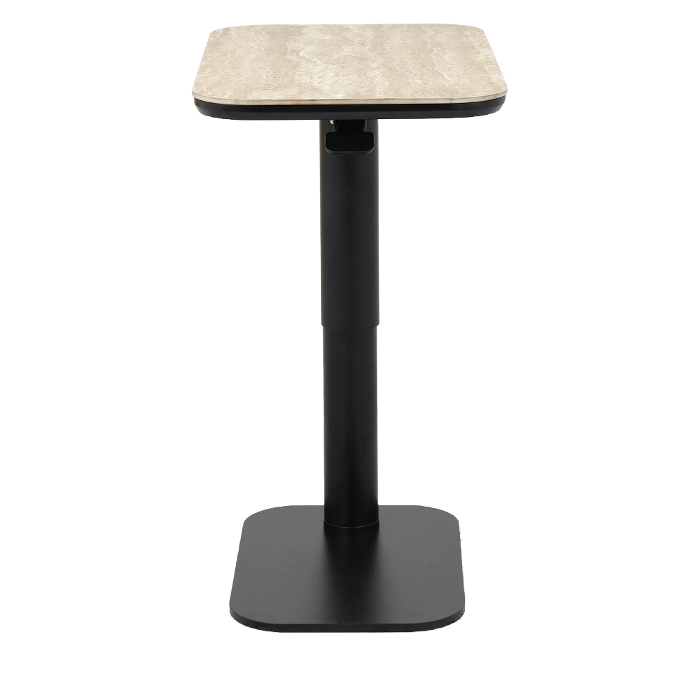 Riley Beige Sintered Stone Gas Lift Adjustable Sofa Table