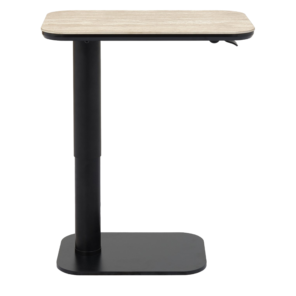 Riley Beige Sintered Stone Gas Lift Adjustable Sofa Table