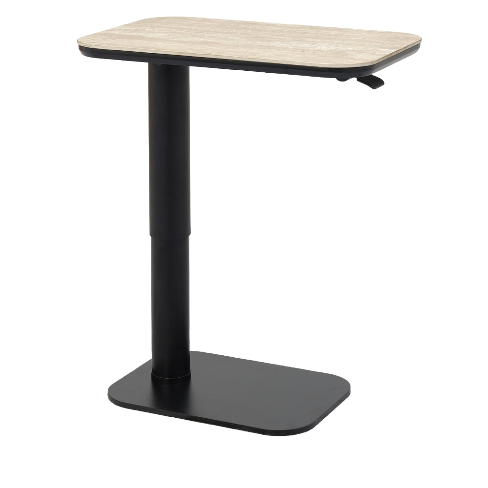 Riley Beige Sintered Stone Gas Lift Adjustable Sofa Table