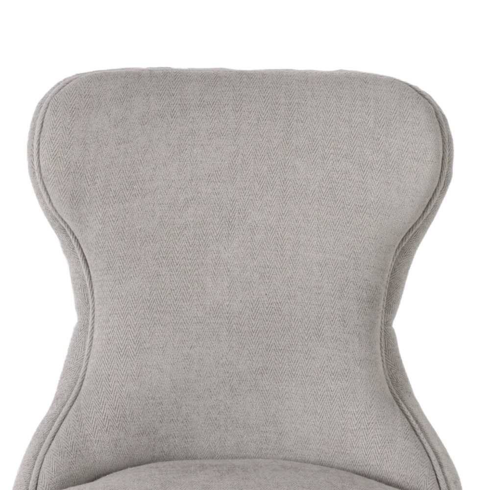 Guia Grey Button Back Counter Stool with Piping – 65.5cm Seat Height