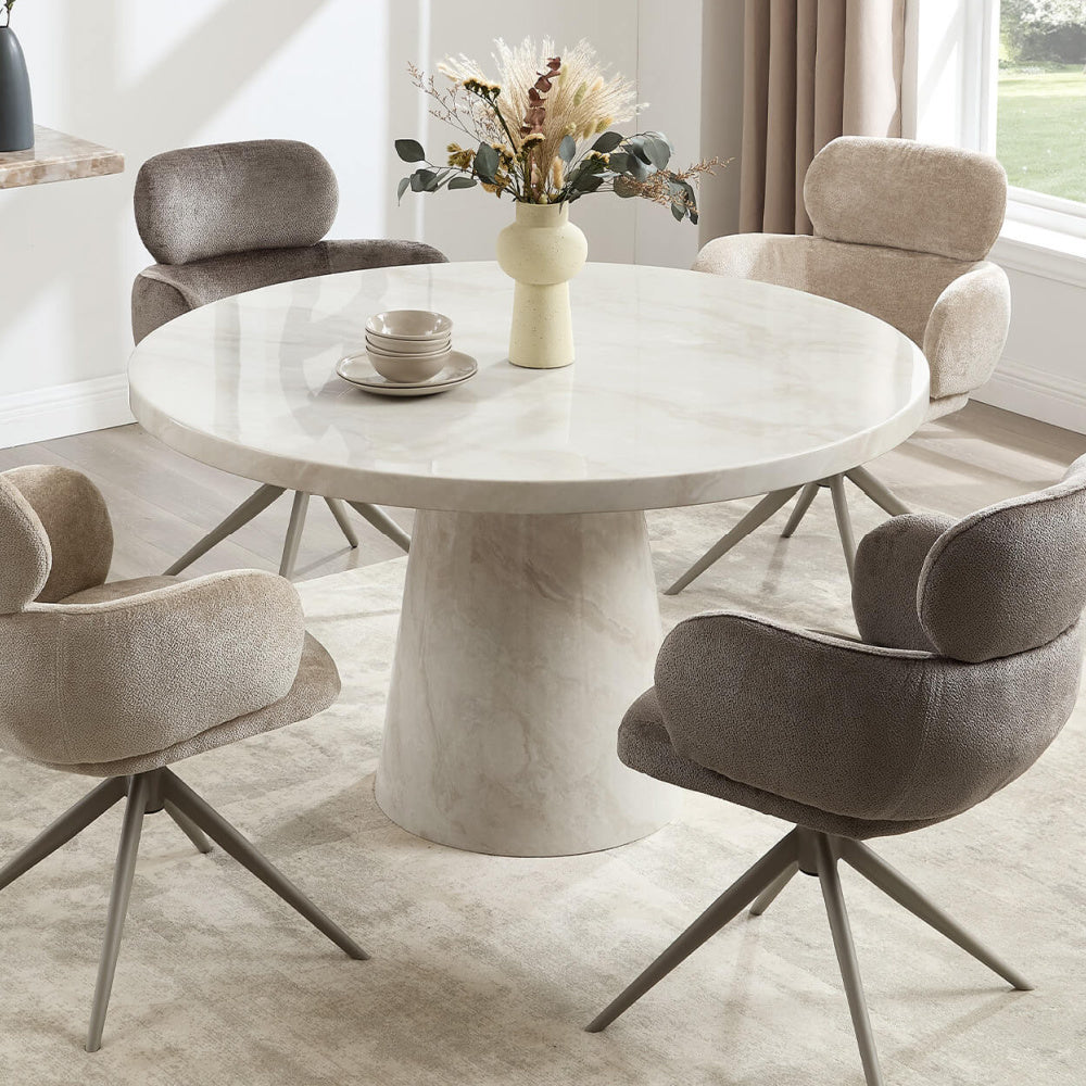 Apollo Round Dining Table 1300 Taupe