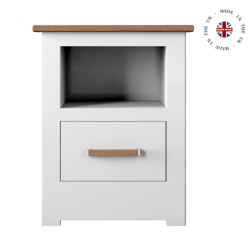 Modo Painted Open shelf 1 drawer Bedside