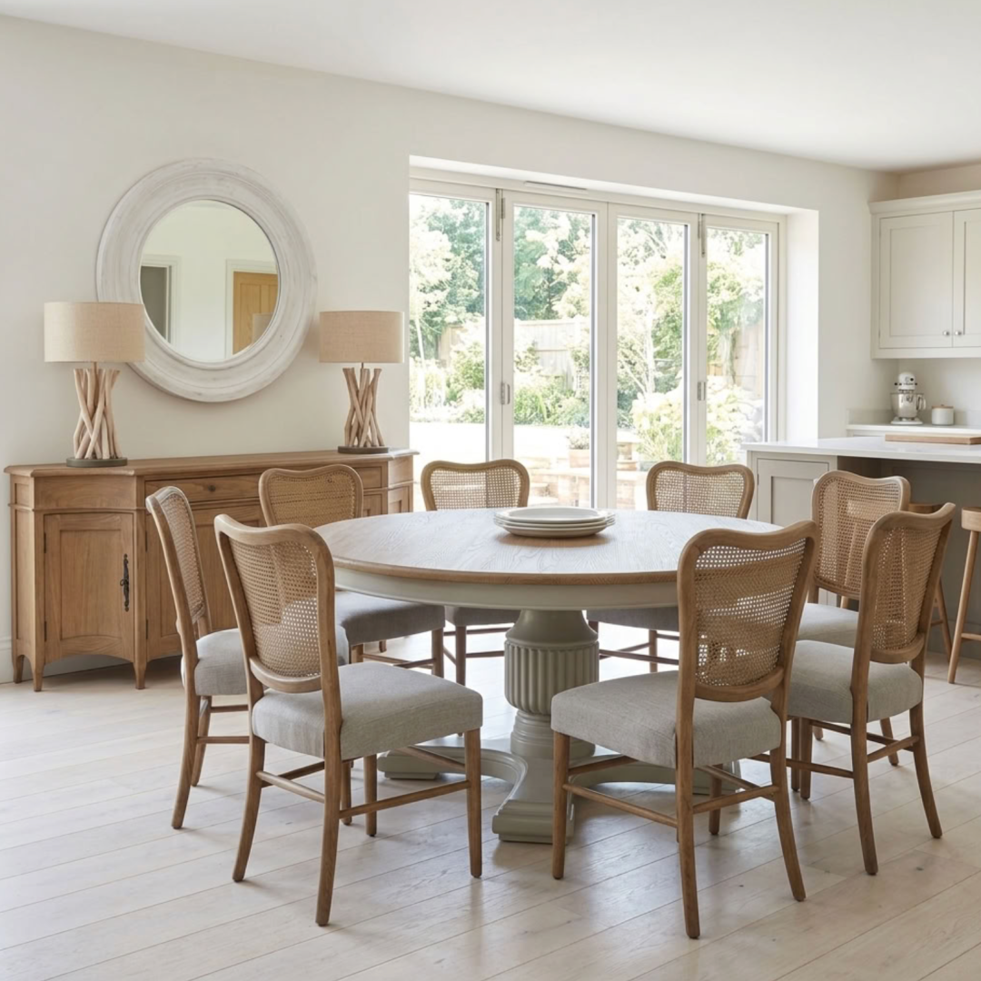 Bonnie Steeple Grey Fabric Dining Chair