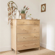 Willow washed oak 5 DRAWER CHEST