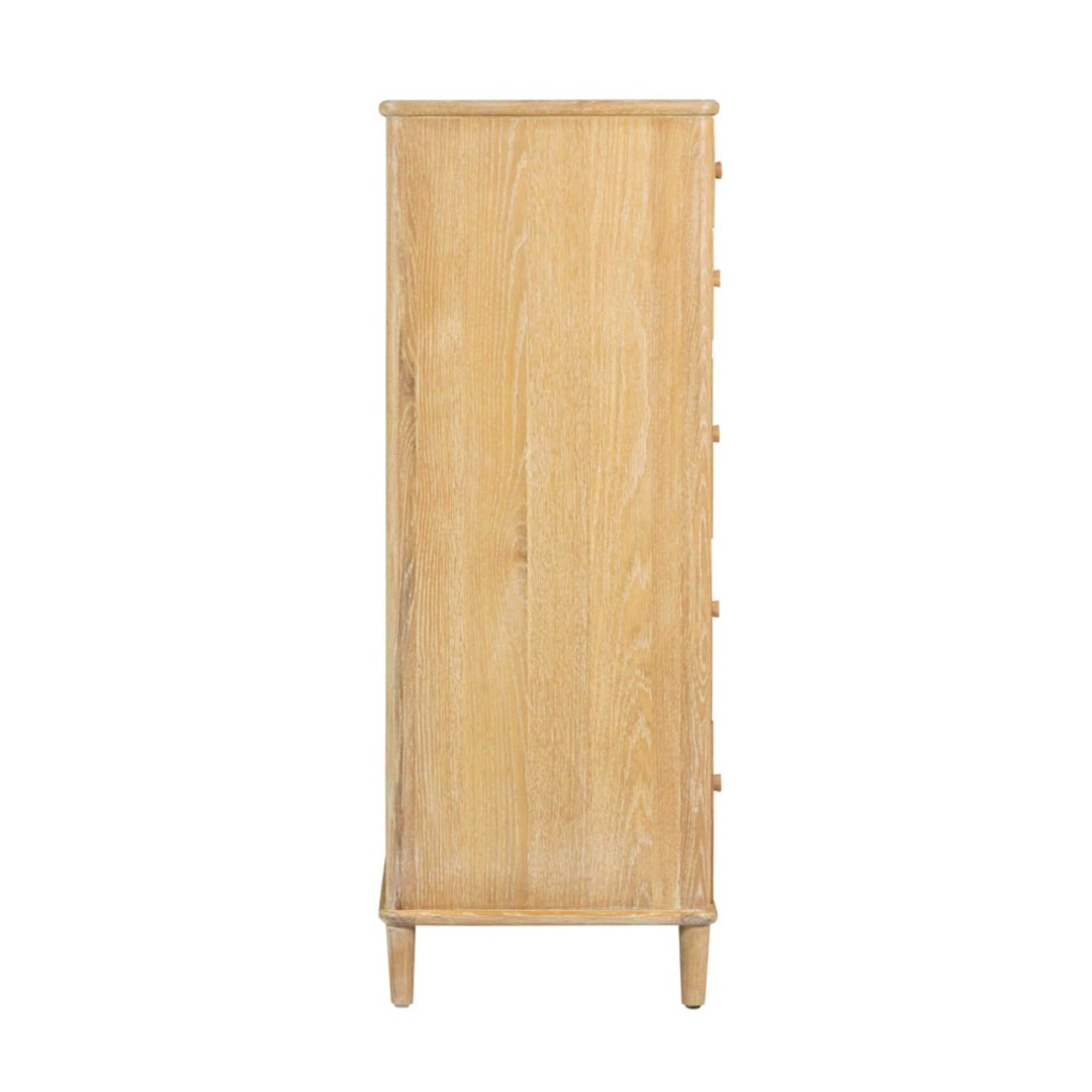 Willow washed oak 5 DRAWER TALL CHEST