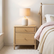 Willow washed oak 2 drawer bedside