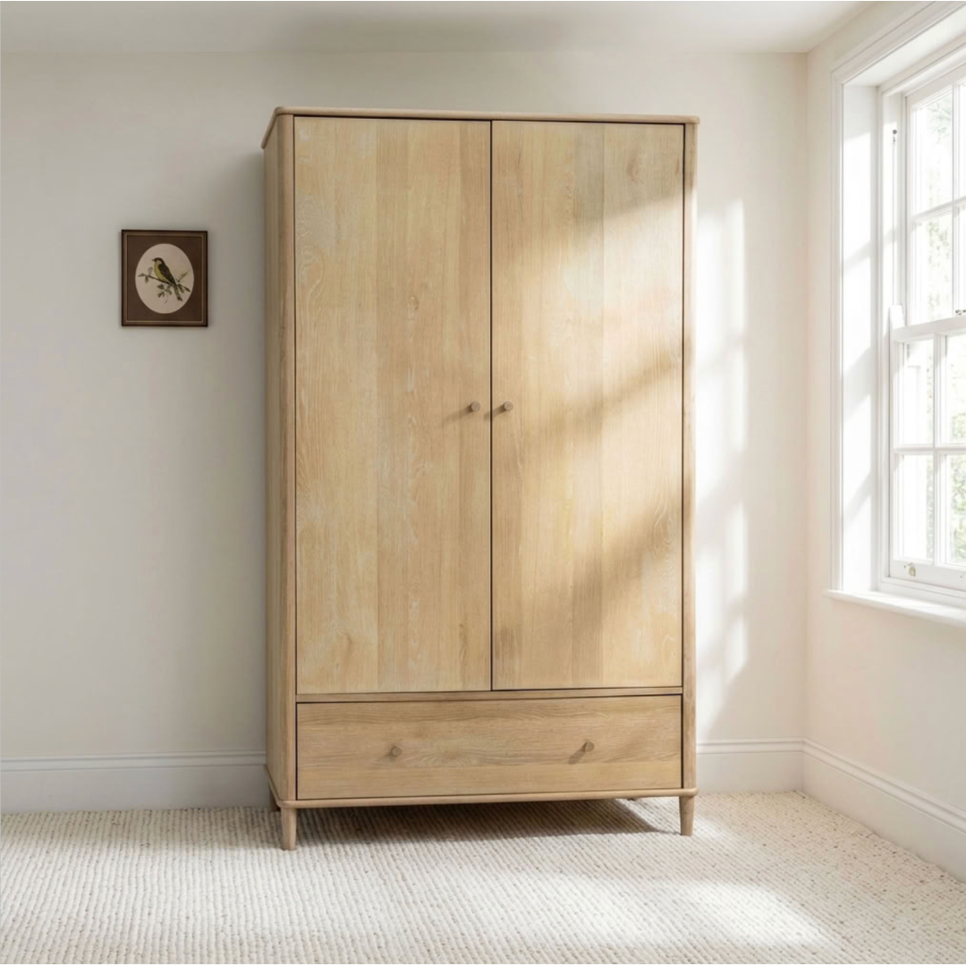 Willow washed oak Wardrobe