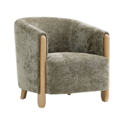 Jules Chair Natural Olive Distressed Chenille