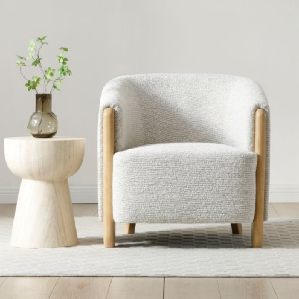 Jules Chair Natural Texture Woven Chenille