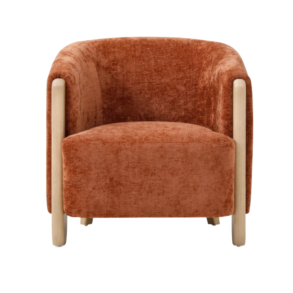 Jules Chair Natural Teracotta Distressed Chenille
