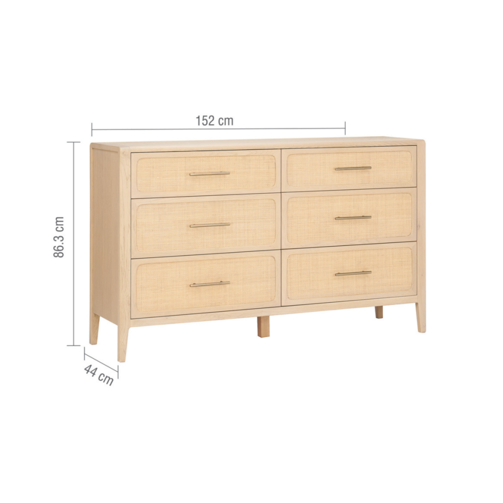 Willis & Gambier Casera 6 Drawer Wide Chest