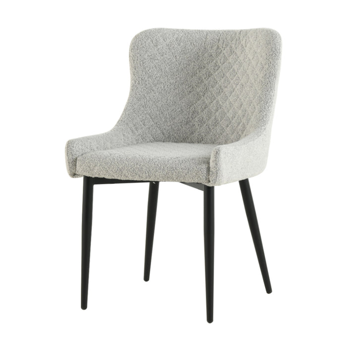 Diamond stictch stone fabric chair