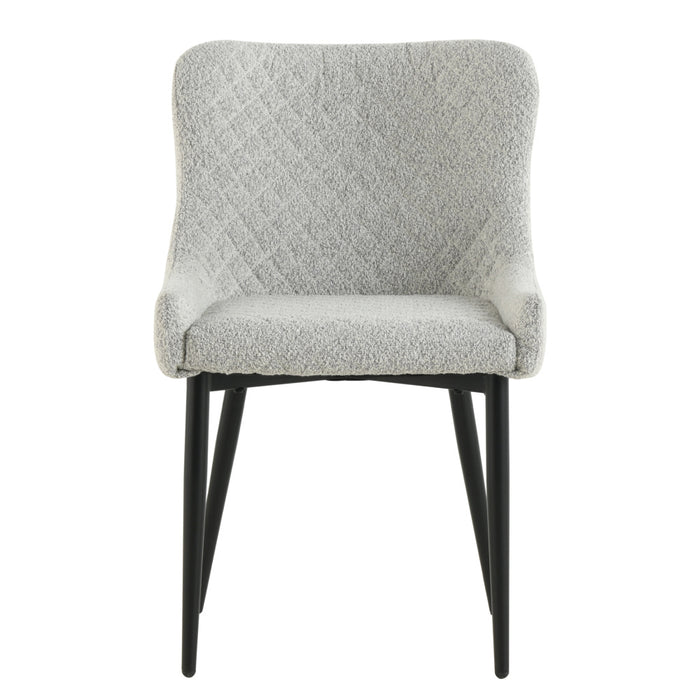 Diamond stictch stone fabric chair