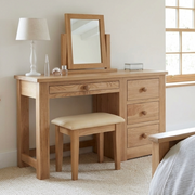 Torino Solid Oak Dressing table with stool