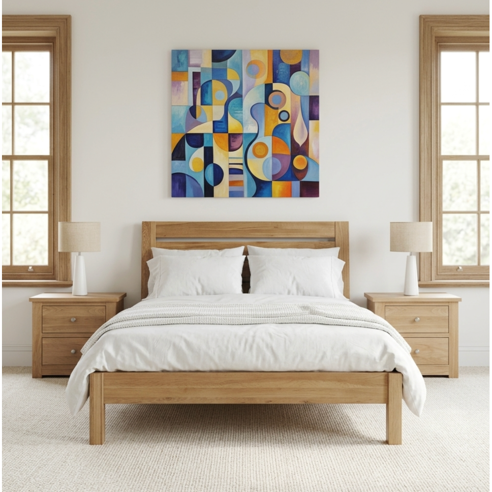 Torino Oak Slatted bed