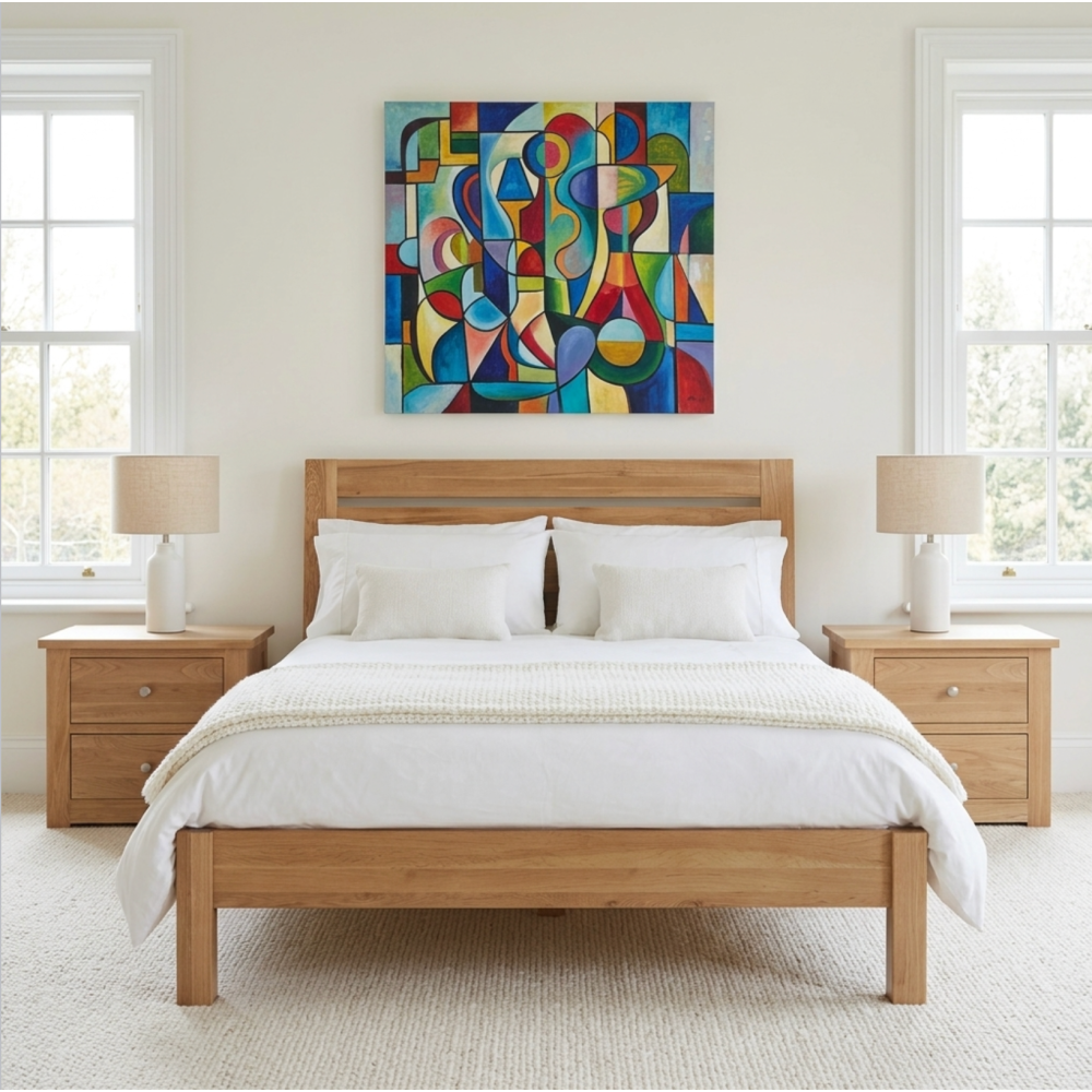 Torino Oak Slatted bed