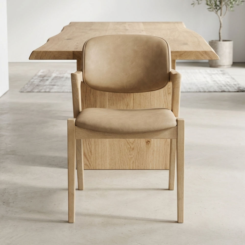 Mila Mila Camel PU Dining Chair