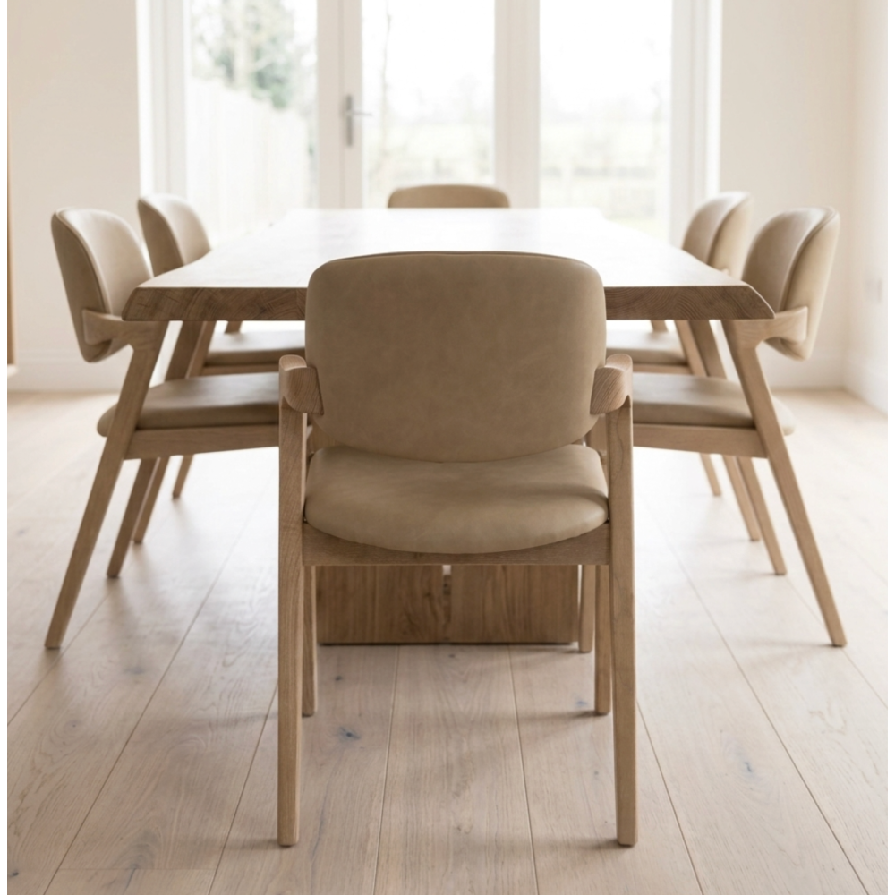 Mila Mila Camel PU Dining Chair
