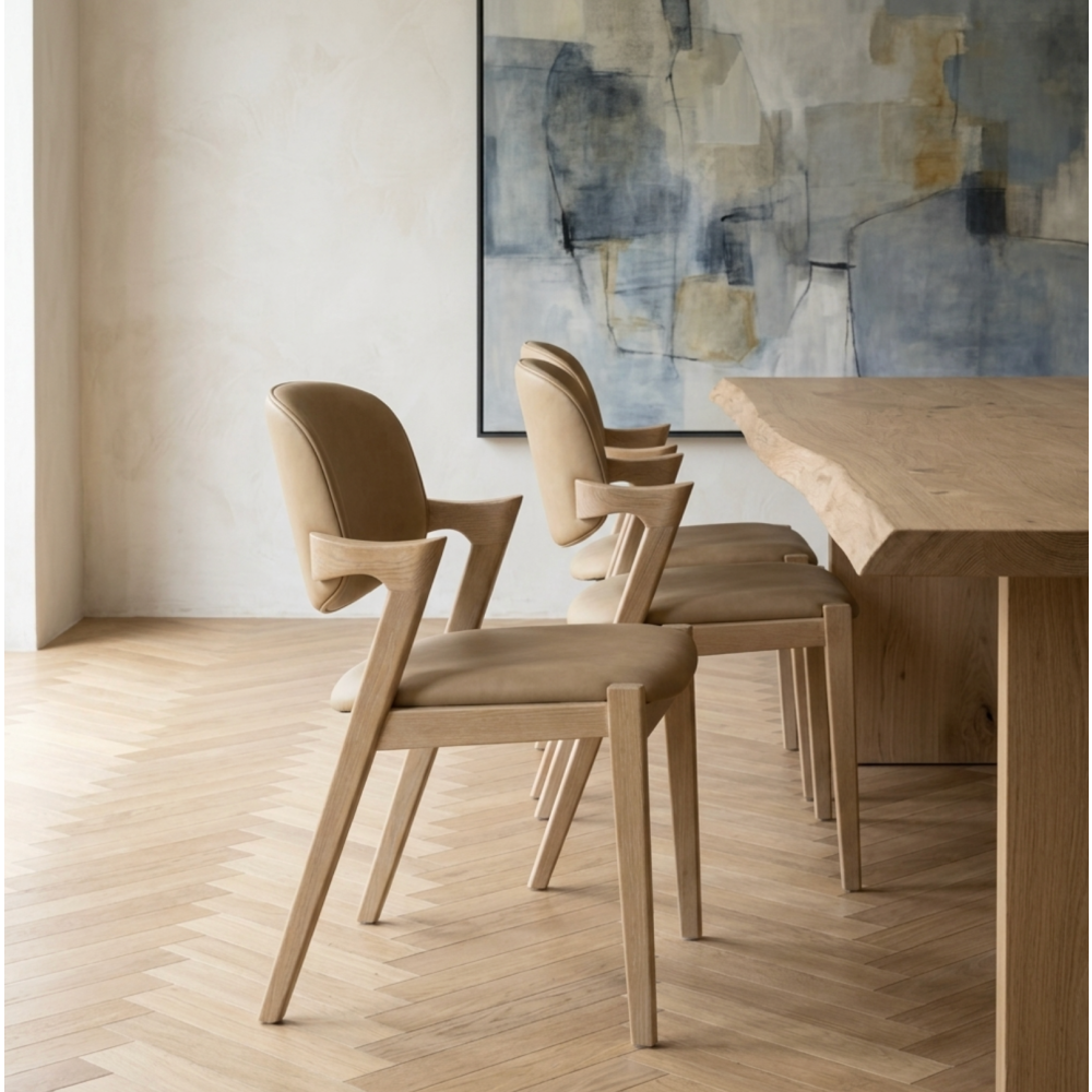 Mila Mila Camel PU Dining Chair
