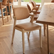 Mila Mila Cognac PU Dining Chair