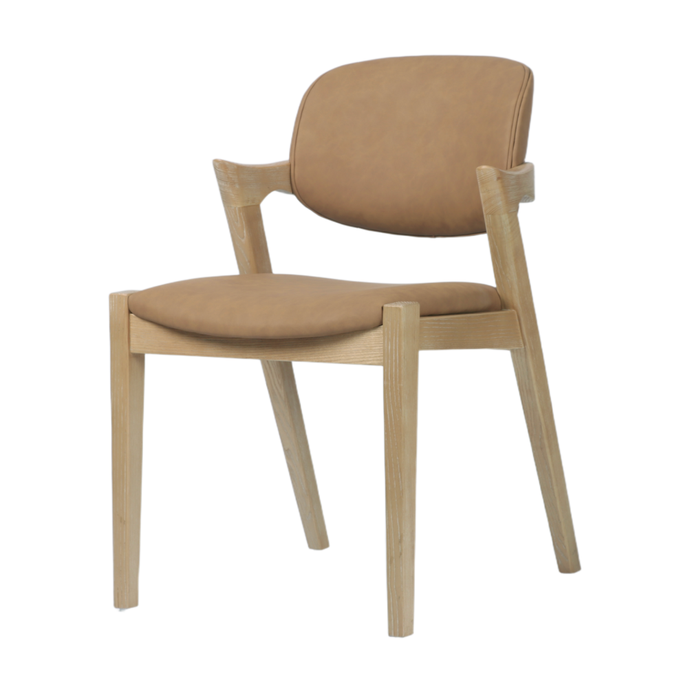 Mila Mila Cognac PU Dining Chair