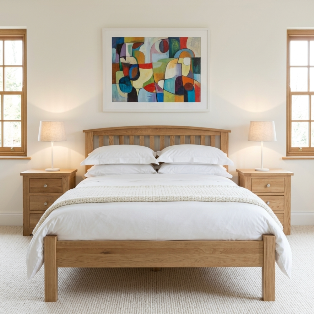 Torino Oak Arched bedstead