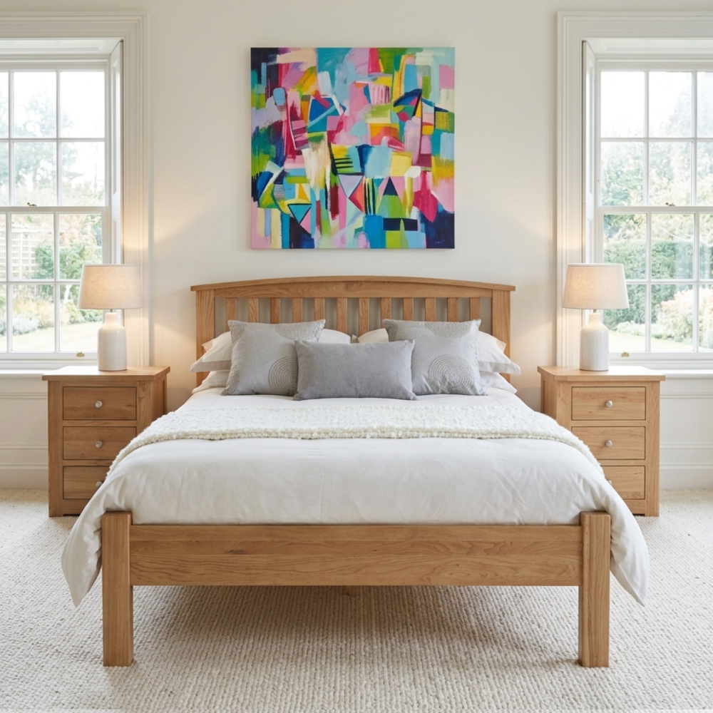 Torino Oak Arched bedstead