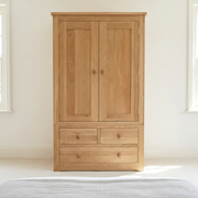Torino Solid Oak Wardrobe with Drawers