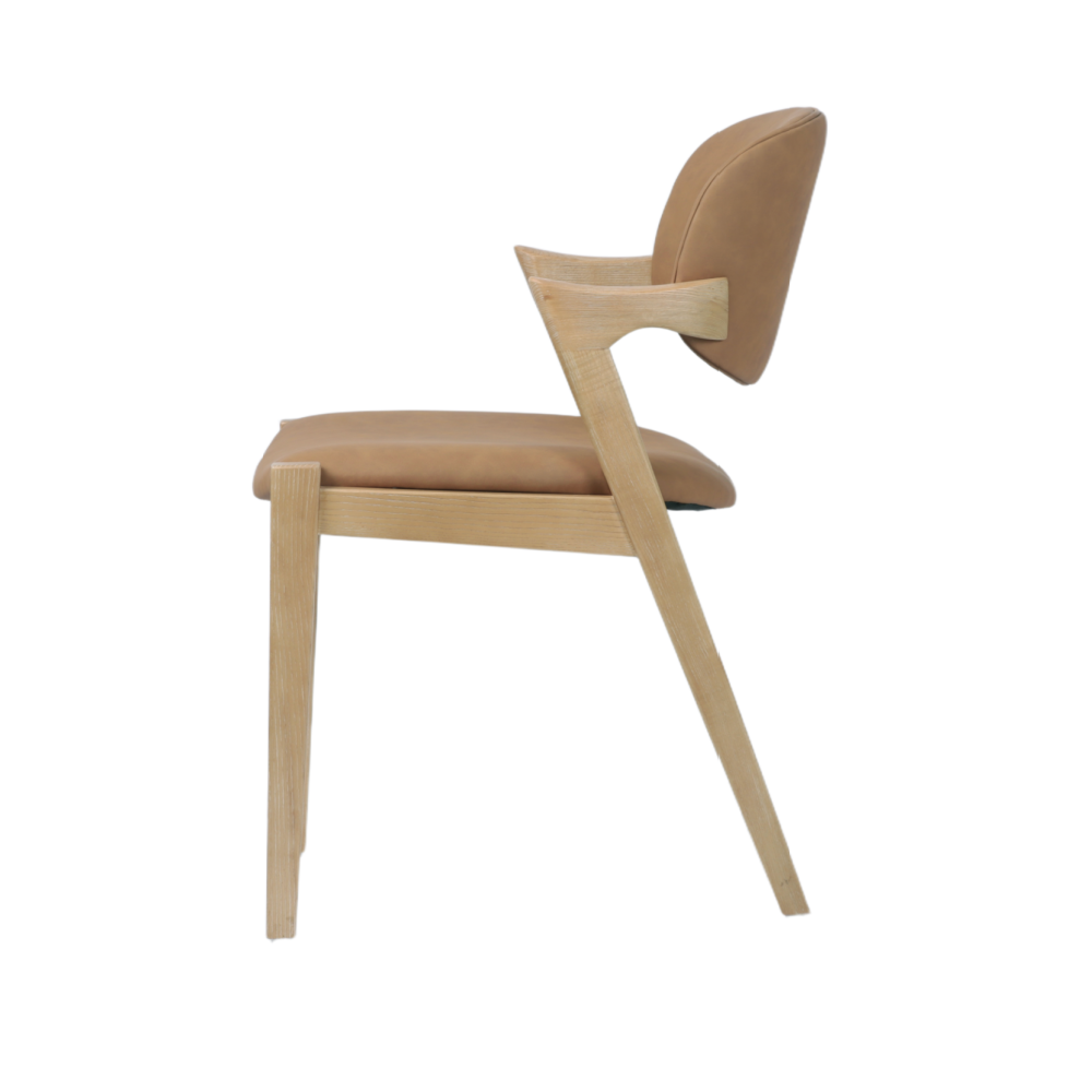 Mila Mila Cognac PU Dining Chair