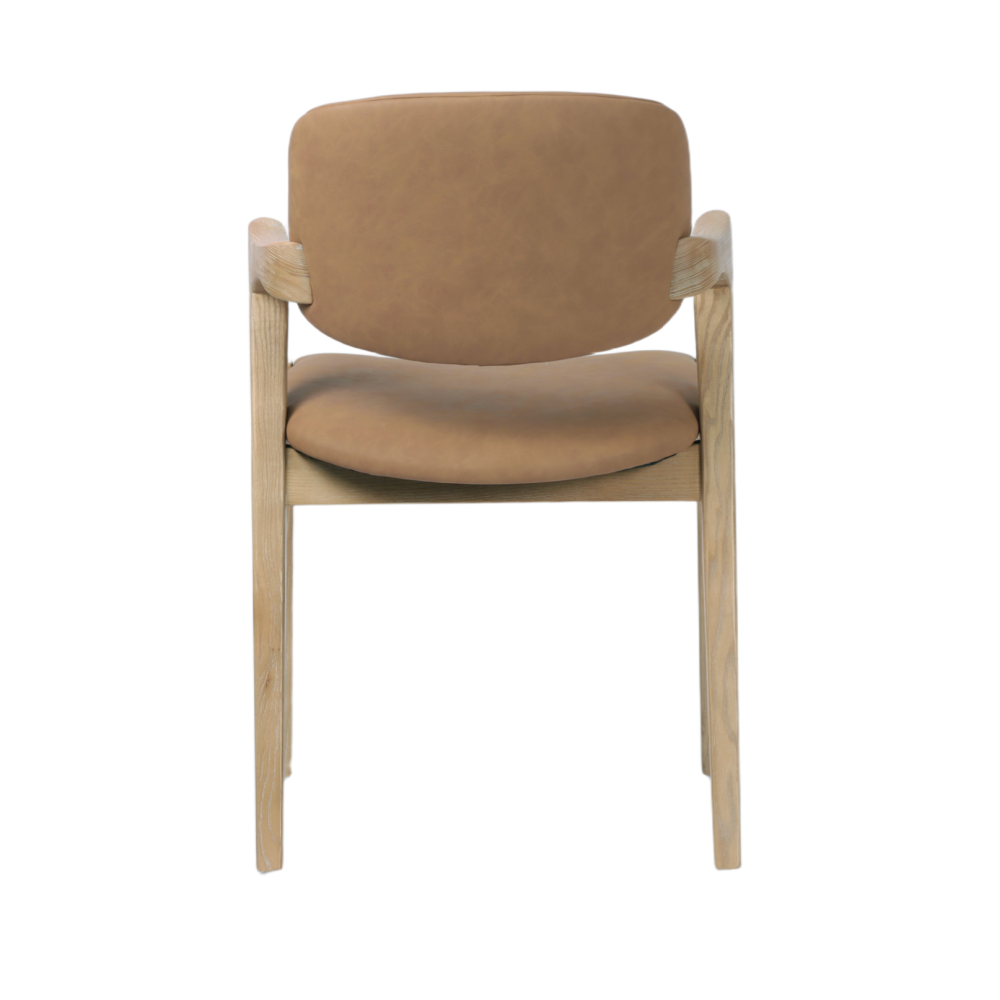 Mila Mila Cognac PU Dining Chair