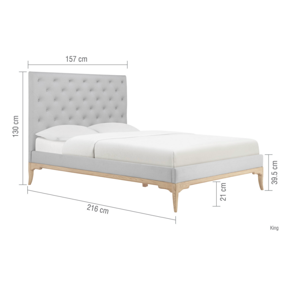 Willis & Gambier Toulon Low Foot End Bed Grey