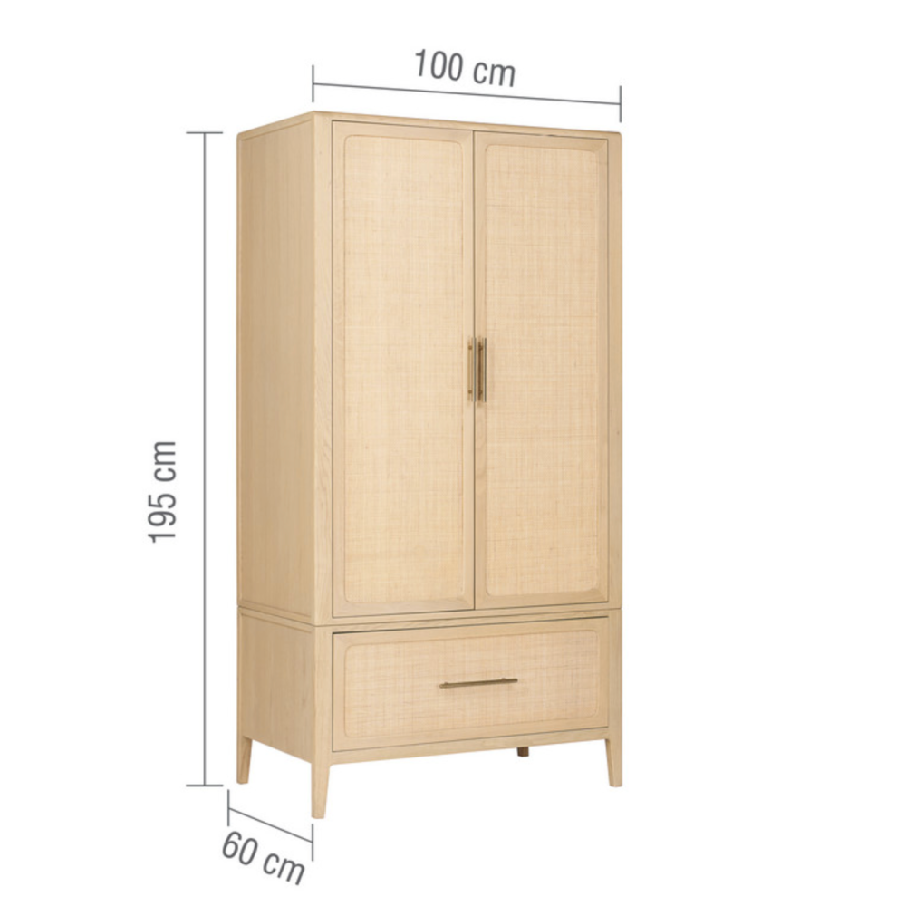 Willis & Gambier Casera 2 1 Drawer Wardrobe