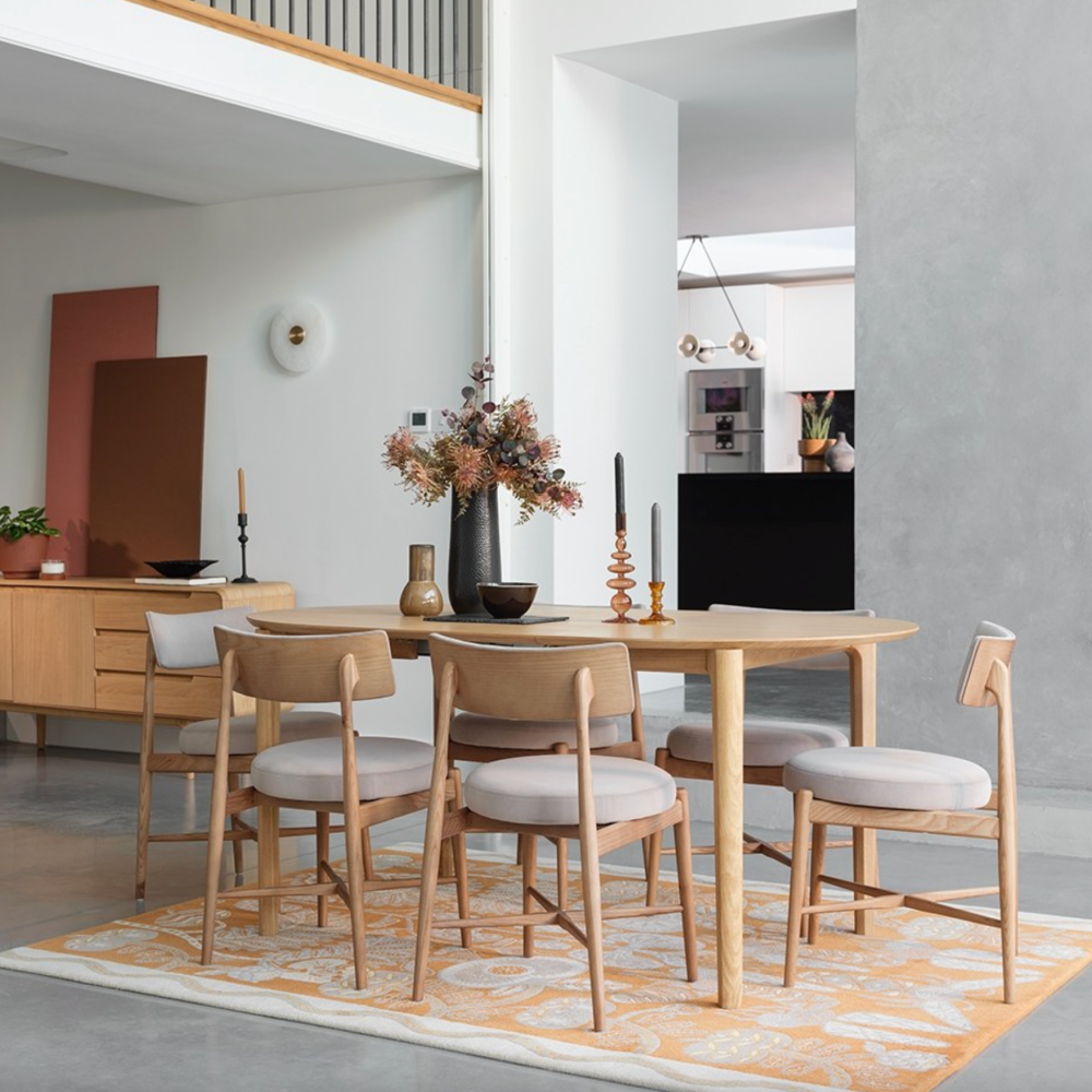 G Plan Winchester 130 - 170cm D-End Extending Dining Table sets with isabelle Chairs