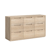 Portobello  Washed Oak extra wide  9 Drawer Chest