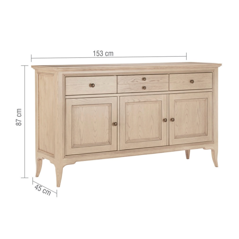 W+G TOULON 3 DOOR 3 DRAWER SIDEBOARD