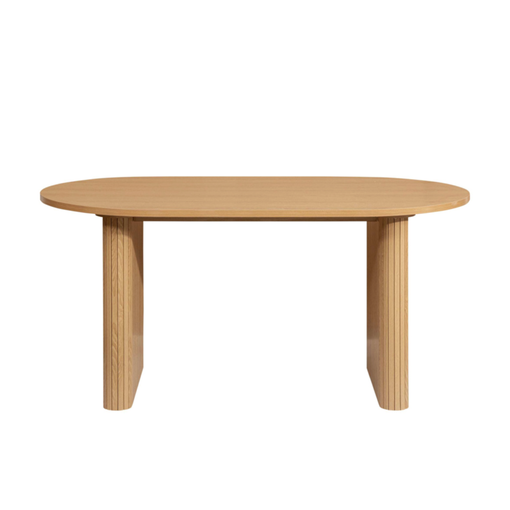 OVAL FLUTED DINING TABLE OAK