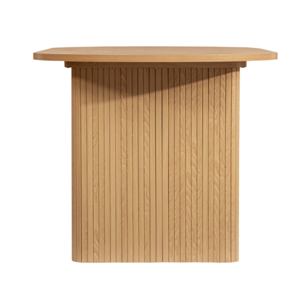 OVAL FLUTED DINING TABLE OAK