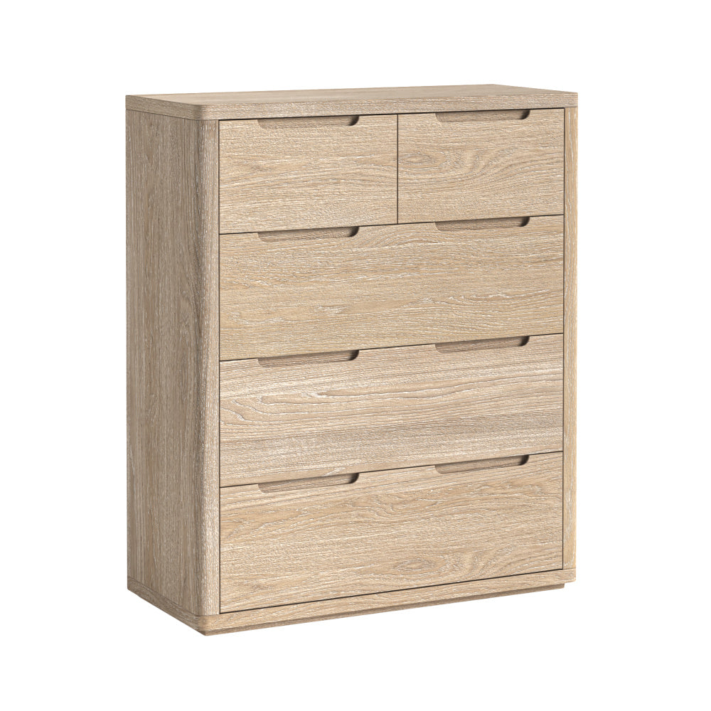 Portobello Washed Oak 2 over 3 Drawer Chest