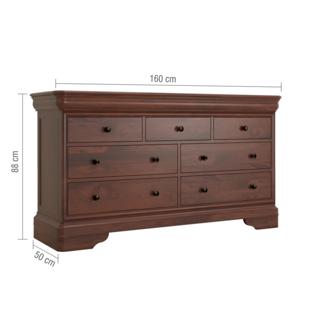 ANTOINETTE BEDROOM - WIDE 4+3 DRAWER CHEST
