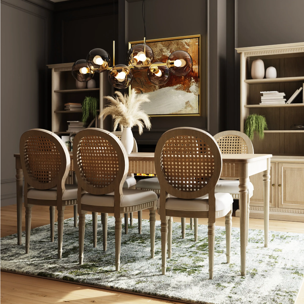 Willow Rattan Back Dining Chair – Timber Wash !New!