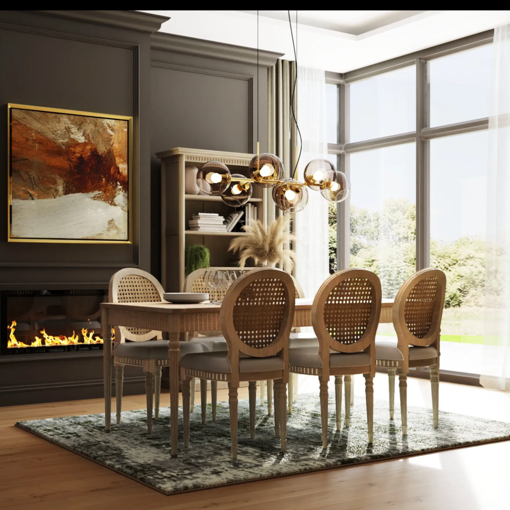 Willow Rattan Back Dining Chair – Timber Wash !New!