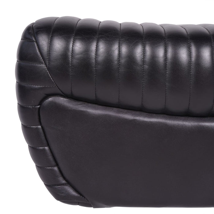 Trinity Occasional Leather Chair in Charcoal