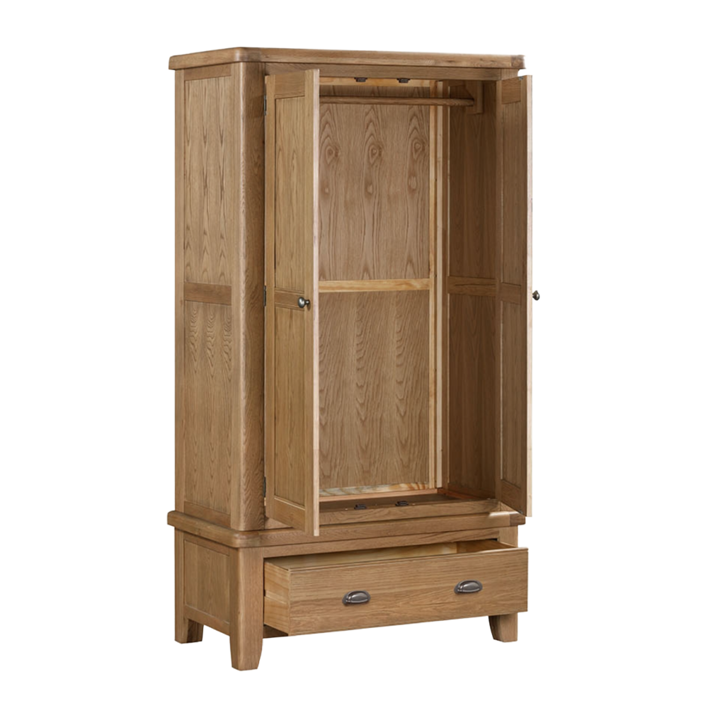 Tewkesbury Smoked Oak Wardrobe