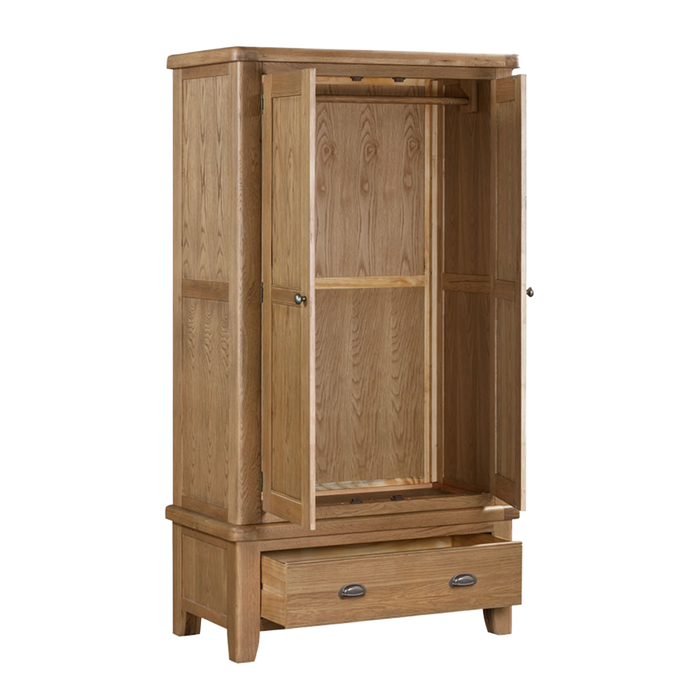 Tewkesbury Smoked Oak Wardrobe