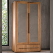 Vega Knotty Oak & Weathered Oak Double Wardrobe